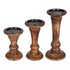 Hand Crafted Decorative Wooden Candle Holder Stand Siren Shape, Candelabra,