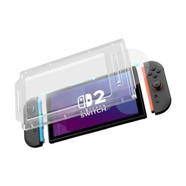 GeekShare Switch 2 Screen Protector, Dust-Free Alignment Frame, 9H Glass Tempered Film-Anti-Fingerprint, Bubble-Free, HD Clear, Anti-Scratch & Anti-Glare, Precise Cutouts, Auto-Installation, 2 pack