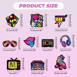 80s Party Decoration, Hanging Spiral Party Decorations for Adults, Suitable for Birthday Celebrations, Hip-hop Rock Parties, and Neon Parties