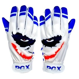 PGX Baseball Smiley Baseball Batting Gloves Cool Blue (Youth Medium)