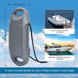 WOOWAVE Boat Fenders Boat Bumpers for Docking Portable Boat Fenders Eva Pontoon Boat Fenders for Boats, Docks, Yachts, Sailing Boats, Rowing Boats