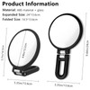 Jaasuee Black Magnifying Handheld Mirror Double Sided, 1X & 15X
