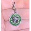 Silver Jack Skellington Coffee Nightmare Charm Zipper Pull & Keychain