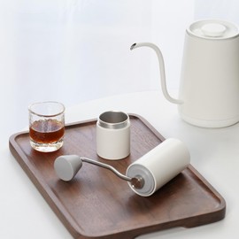 TIMEMORE Manual Coffee Grinder with Stainless Steel Conical Burr Coffee Grinder Chestnut C2 Internal Adjustable Setting Capacity 20g Pour Over Coffee for Travel, Camping, Home White