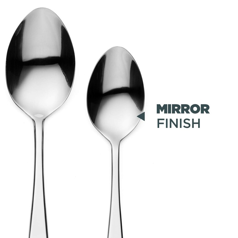 Godinger Silverware Set, Flatware Sets, Mirrored Stainless Steel Cutlery Set,