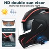 Motorcycle Bluetooth Modular Helmet, DOT Approved Dual Visor Full Face