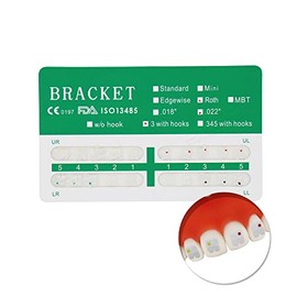 10 Paquetes de Soportes Dentales Cerámicos para Brackets Ortodónticos de 022'' Brackets de Ortodoncia. (Roth-0223)