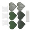 3 Set Page Corner HandMade HeartShaped Leather Bookmark Making Fabric
