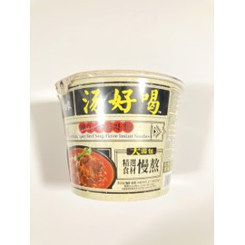 Artificial Spicy Beef Soup Flavor Instant Noodle, Big Cup,3.77 Oz, Pack of 4