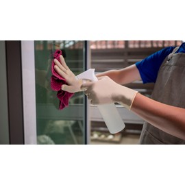 Ansell TouchNTuff 69-318 Disposable Latex Gloves Powder Free Excellent Protection for Mechanics, Industrial and Chemical Work, Food, Textured Fingertips, Size S (100 Gloves).