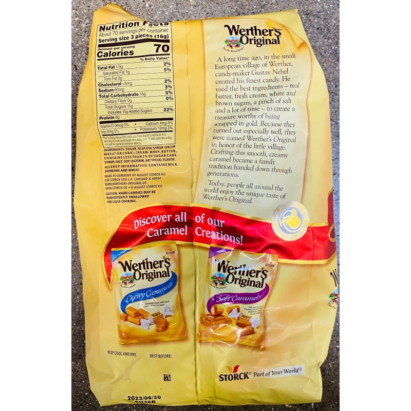 Werther's Original Hard Caramel Candies Candy 39.75 oz / 2.5
