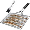 penobon Fish Grilling Basket, Folding Portable Stainless Steel Bbq Grill