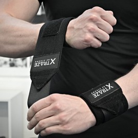 GYMGEARS Wrist Bandages [Set of 2] Wrist Wraps 45 cm - Professional Wrist Bandage for Strength Sports, Bodybuilding, Powerlifting, CrossFit & Fitness - Suitable for Men and Women