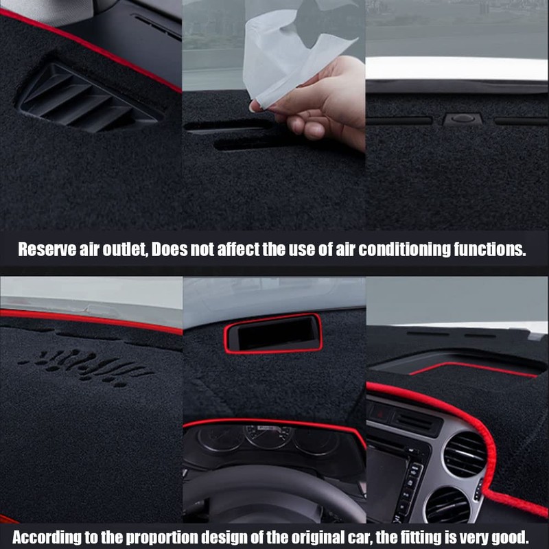 Rifoda Dash Board Cover Fit for 2007-2013 Toyota Corolla Dashboard