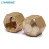 LTWFITTING 1/4-Inch Brass Compression Cap Stop Valve Cap,Brass Compression Fitting(Pack