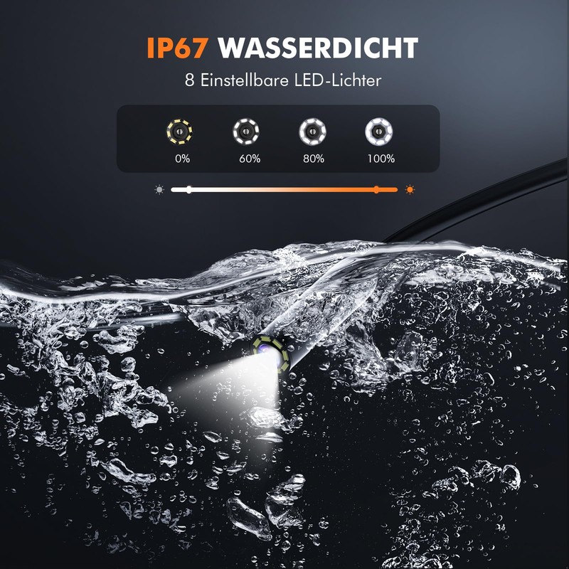 iWarmbase 4.3 Inch Endoscope Camera with Light, 1080 HD Industrial