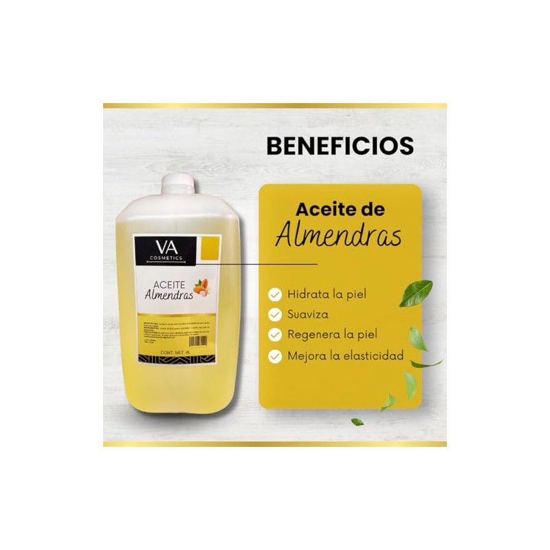 Aceite Masajes Almendras Corporal Spa Profesional 4 Litros VA
