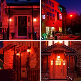 Winbafu LED Red Light Bulbs 60W Equivalent, A19 LED E26 Base Color Light Bulb, 9W Red LED Lights for Porch, Sleep Night Bulbs Home Lighting Christmas Decoration, Party, Bars, Holiday Lighting, 2 Pack