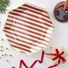 Ginger Ray Christmas Candy Cane Stripe Gold Foiled Paper Party