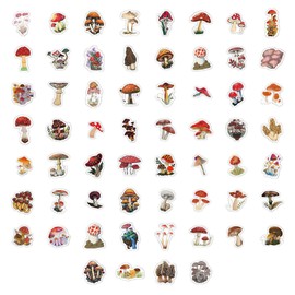 Pack of 120 Mushroom Stickers, Colourful Mushroom Sticker Set, Waterproof Vinyl Stickers, Cute Mushroom Stickers, Cute Cartoon Mushroom, Waterproof Stickers, for Children, Teenagers, Adults