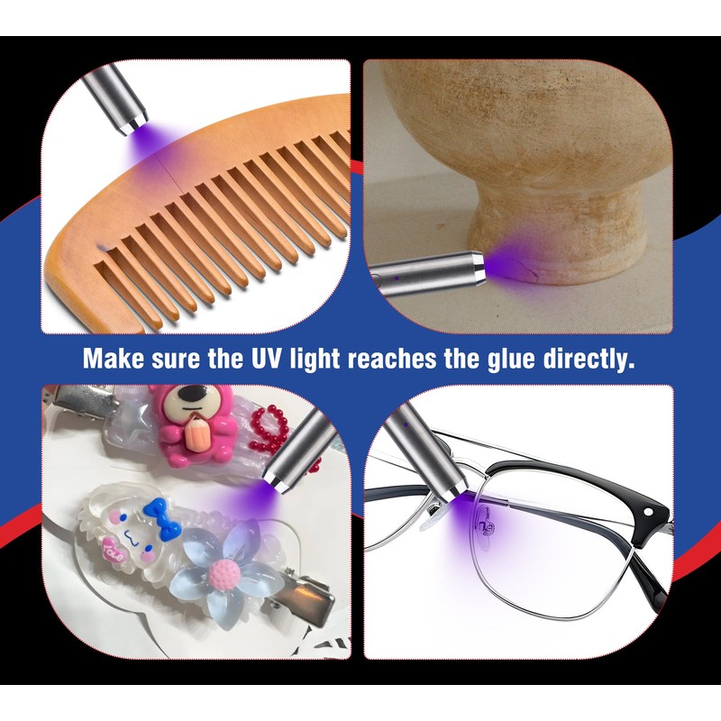 UV Resin Kit with Light, 60g UV Glue with Rechargeable