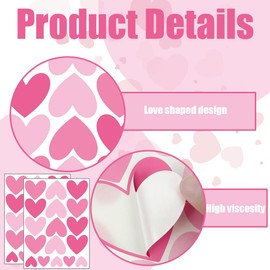 UEIOAVL Nursery Wall Stickers, Children's Room Girls Pack of 102 Wall Stickers for Children's Room, Heart Shape Wall Stickers, Wall Decoration, Baby Room, Decorative Wall Stickers for Girls and Boys