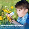 GlasFlength 60x-120x Mini Taschenmikroskop für Kinder und Erwachsene, Tragbares Handmikroskop