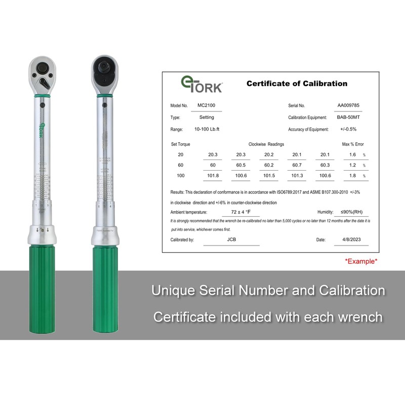 eTORK - Magnetic Lock Torque Wrench | 3/8 Torque Wrench