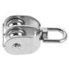 Kisangel Stainless Steel Dual Pulley Wheel Durable Swivel Gym Pulley