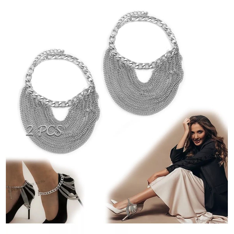 Dolores Tobillera Pulsera Mujer Eslabones Pie Tobillo Tacón Moda Set