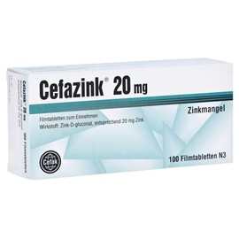 Cefazink 20 mg film-coated tablets, pack of 100