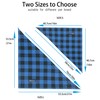 Adjustable Plaid Dog Bandanas,1PC Soft Washable Cotton Triangle Bib Kerchief
