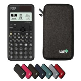Casio fx-991CW ClassWiz with WYNGS Protective Case Dark Grey - Scientific Calculator - Basic Set
