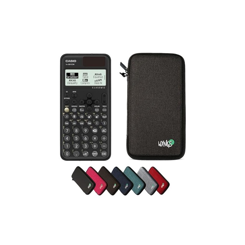 Casio fx-991CW ClassWiz with WYNGS Protective Case Dark Grey -