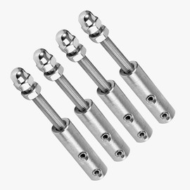 STFALI Wire Rope Terminal Screw Terminal for Wire Rope 3 mm - Pack of 4 - Wire Rope Tensioner Rope Tensioner Stainless Steel for Fixing Tensioning