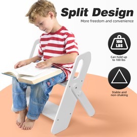 Potty Training Seat with Step Stool, Kids Potty Seat for Toilet, Wooden Two Step Stool for Toddlers, Toddler Toilet Seat and Stepping Stool for Boys and Girls, Kids Step Stool for Bathroom