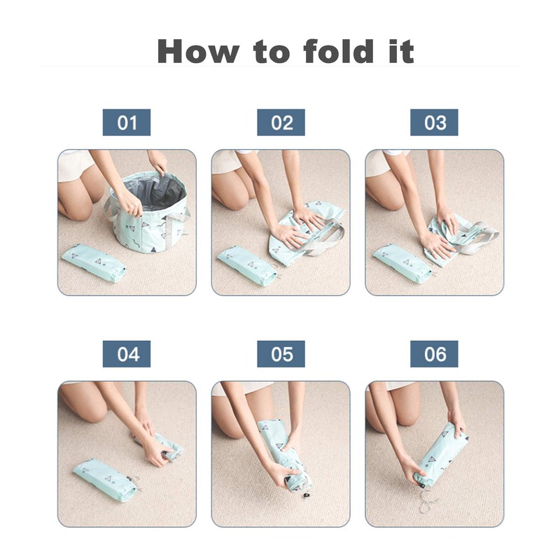 24L Collapsible Foot Bath Soaker Basin Tub for Soaking Feet,