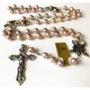 elegantmedical CATHOLIC AAA 8mm REAL PEARL Pearls SILVER ROSE BEADS