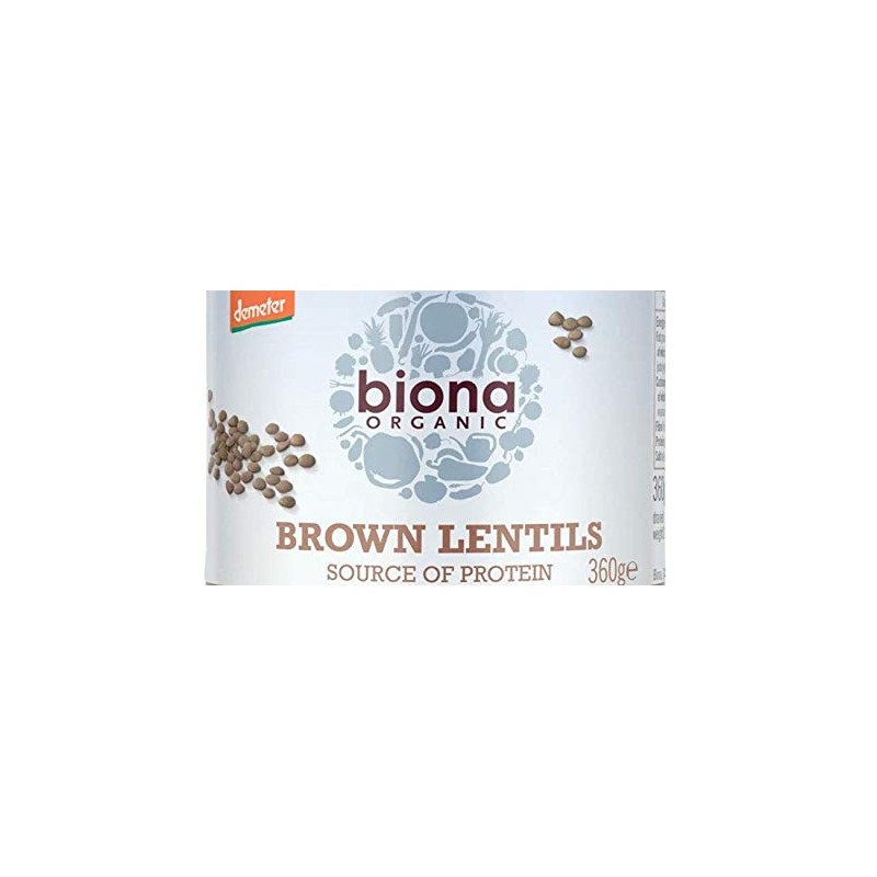 Biona Organic Brown Lentils Demeter - in Glass Jars 360g