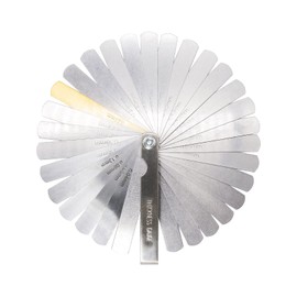 ValueHall Feeler Gauge 32 Blades Stainless Steel Feeler Gauge Set Dual Marked Metric and Imperial Gap Gauge Foldable Valve Gauge High Precision Spacer Gauge for Measuring Gap Width or Thickness V8A05