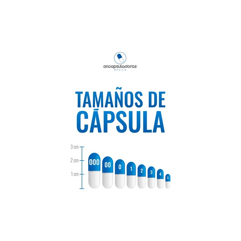 Capsulas Vacias #00 Millar, Transparente Color Natural