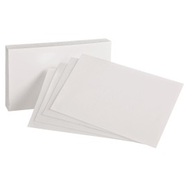 Oxford Blank Index Cards, 4" x 6", White, 100 Per Pack (40156-SP)