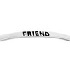 Tuscany Silver Friend Message Torque Bangle