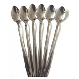 Long Handle S/S coffee or ice cream spoon set of 6