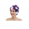 Fashy Fabric Flower Swimming Cap Nylon Purple 3454