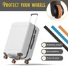 8 Pcs Luggage Wheels Covers Silicone, Suitcase Wheel Covers, Cuttable