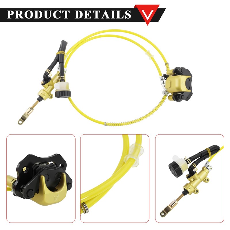 PRO BAT Rear Hydraulic Brake Assembly Caliper Master Cylinder Kit