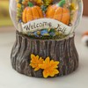 Glitzhome Fall Sunflower & Pumpkin Resin Waterglobe 6" H -