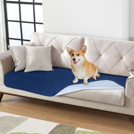 Waterproof Dog Couch Cover Pet Blanket, Dog Blanket Bed Cover for Couch with Anti-Slip Back for Furniture Bed Sofa, Washable Bed Couch Protector Cover for Pet, 30" x 70", Navy Blue