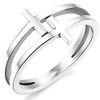 Jude Jewelers Women Stainless Steel Christian Cross Religious Promise Ring